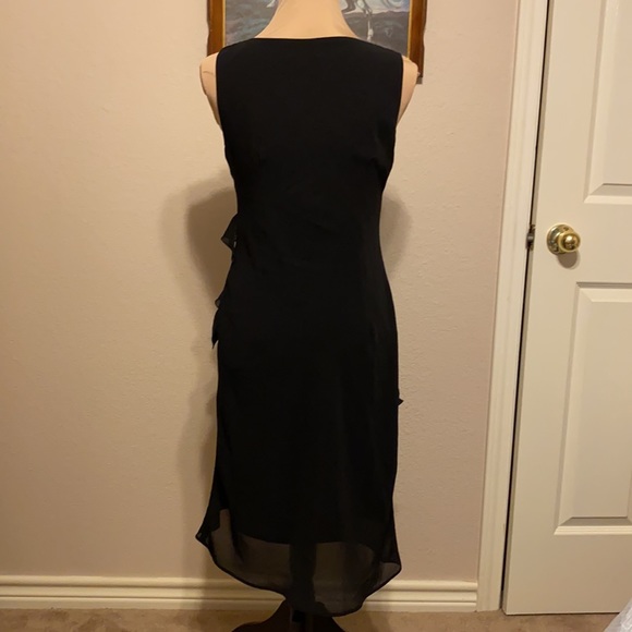 Sleeveless Black Ruffled Dress - Picture 4 of 5